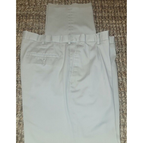 Mens Haggar Classic Fit Premium No Iron Khaki 36x 34 soft cotton blend w stretch - Picture 13 of 16